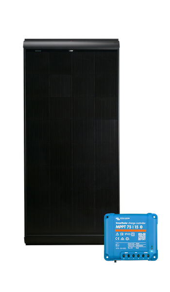 NDS aurinkopaneelisarja Blacksolar 165 Wp + Victron Energy SmartSolar MPPT 75/15 - ProCaravan
