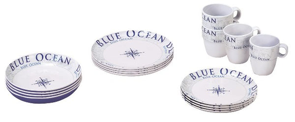 Brunner Astiasto Blue Ocean, liukueste, 16-osainen - ProCaravan