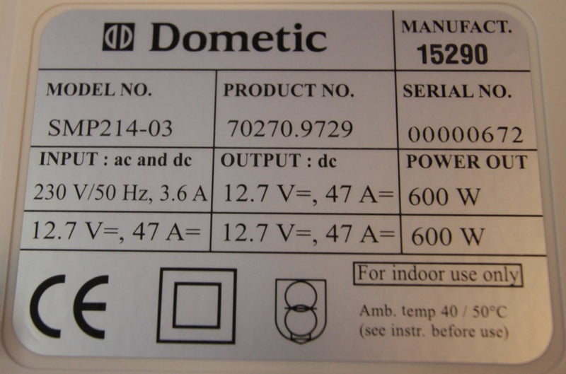Muuntaja Dometic 600VA 230V->12V