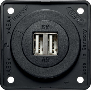 Berker Rasia USB kaksoisrasia antrasiitti matta - ProCaravan
