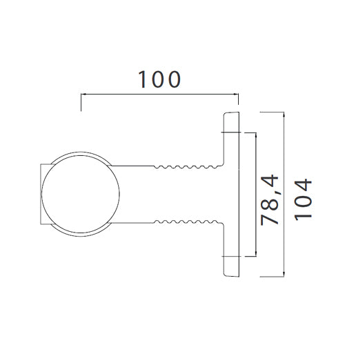 Sivuvalo pu/va varsi 100mm 12-24v led