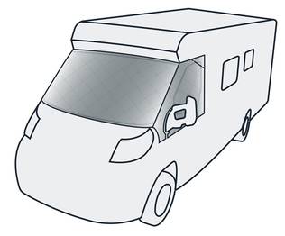 Termopeite Fiat Ducato 2007- ohjaamon ikkunoiden peite